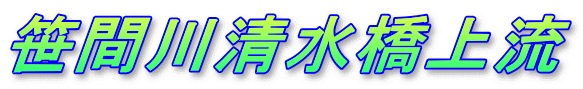 笹間川清水橋上流